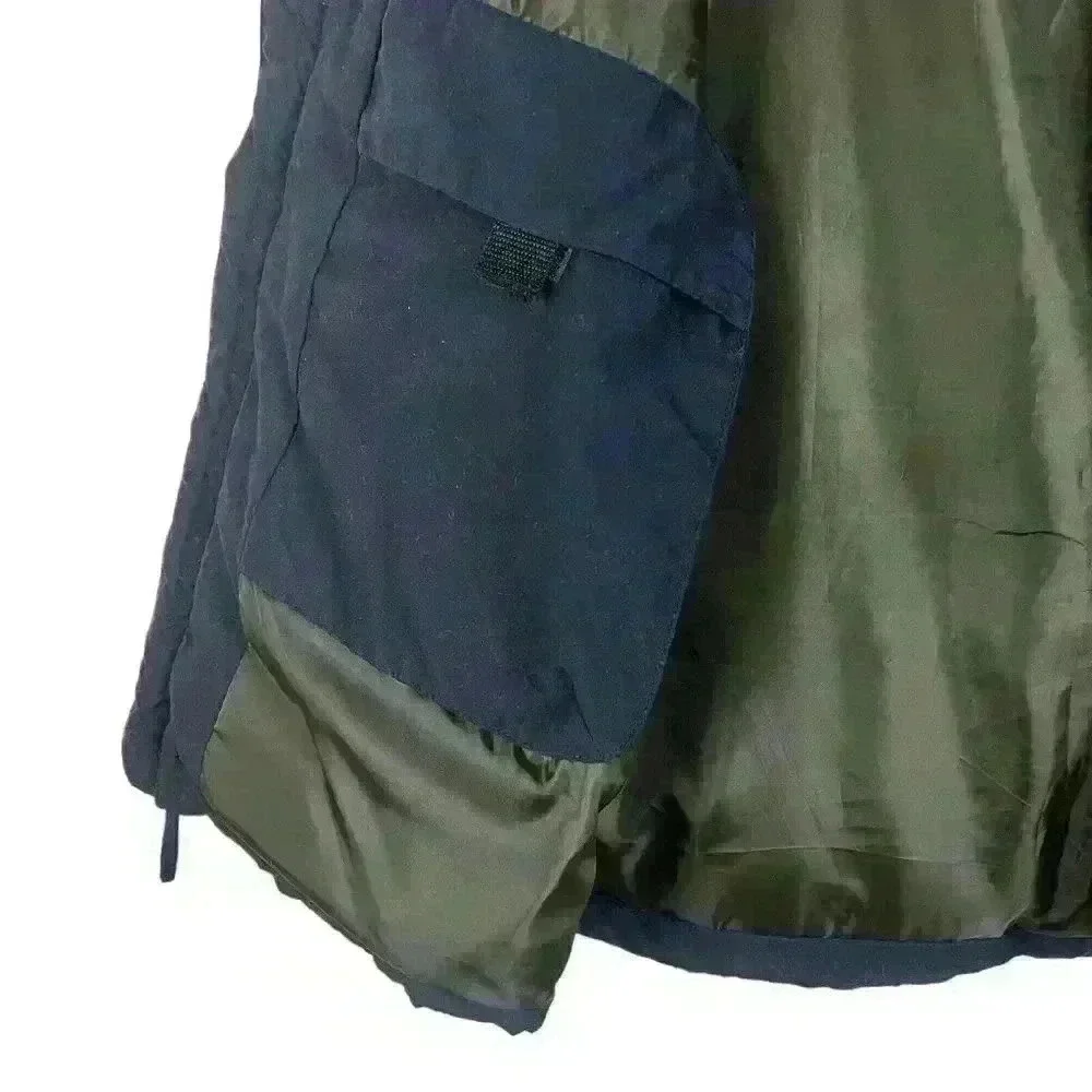 Vintage St Johns Bay Blue Color Mens Puffer Vest Sleeveless Coat Size XL Pockets